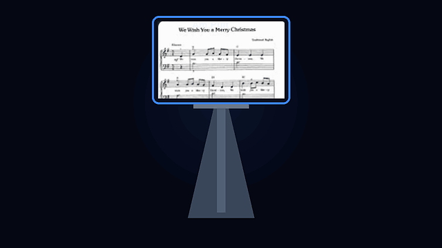 Mehrere Musiker spielen digital mit Tablets